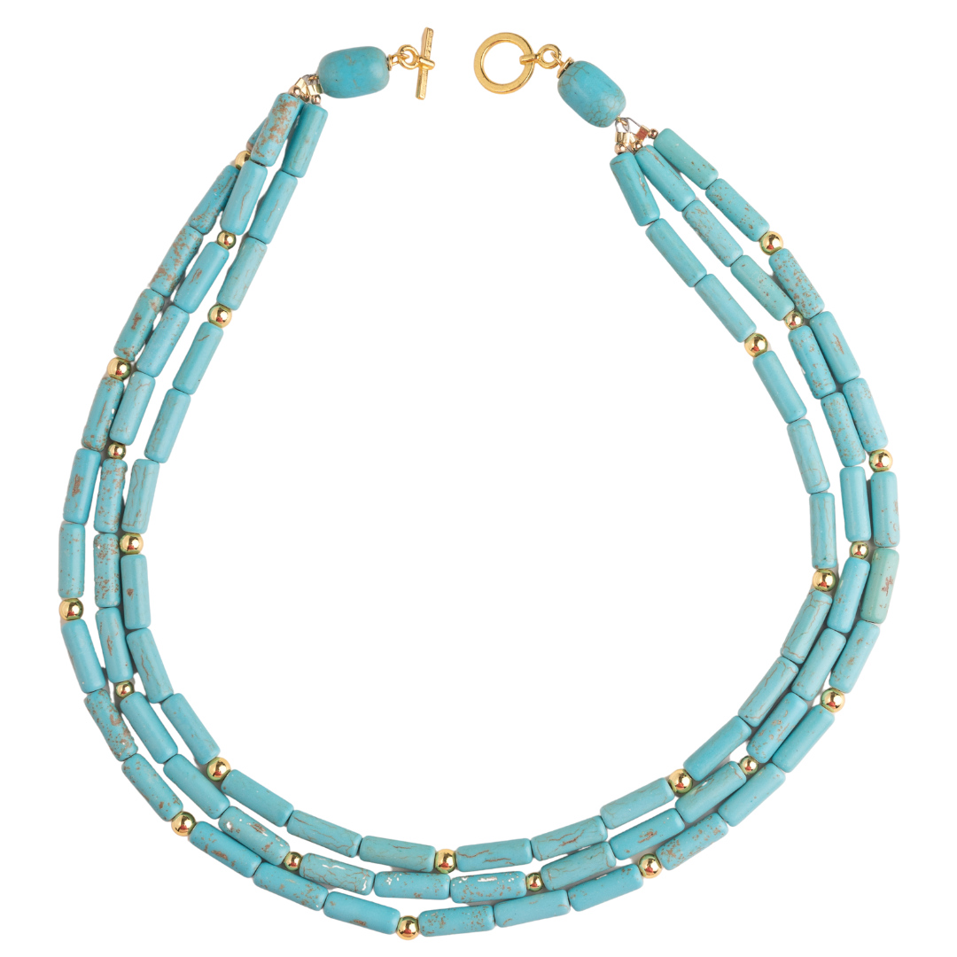 Turquoise Multi-Strand Necklace – ali & bird jewelry