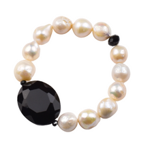 Load image into Gallery viewer, Blush Freshwater Pearl & Tigerskin Quartz Bracelet