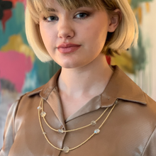 Load image into Gallery viewer, Henrietta Necklace with Champagne Crystals