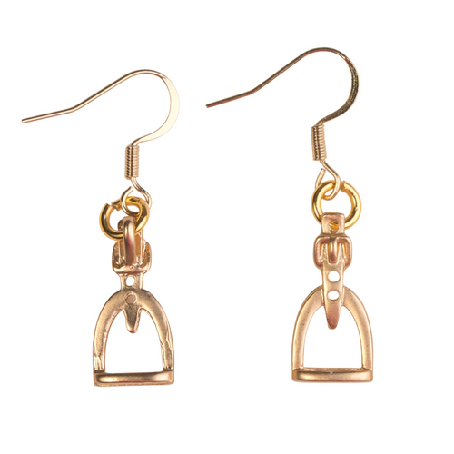 Gold Stirrup Earrings