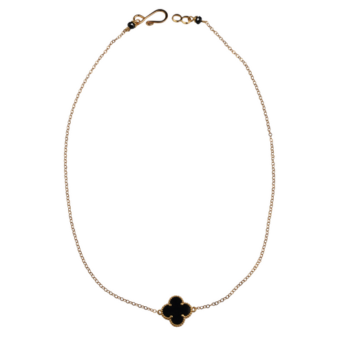 Clover necklace Black