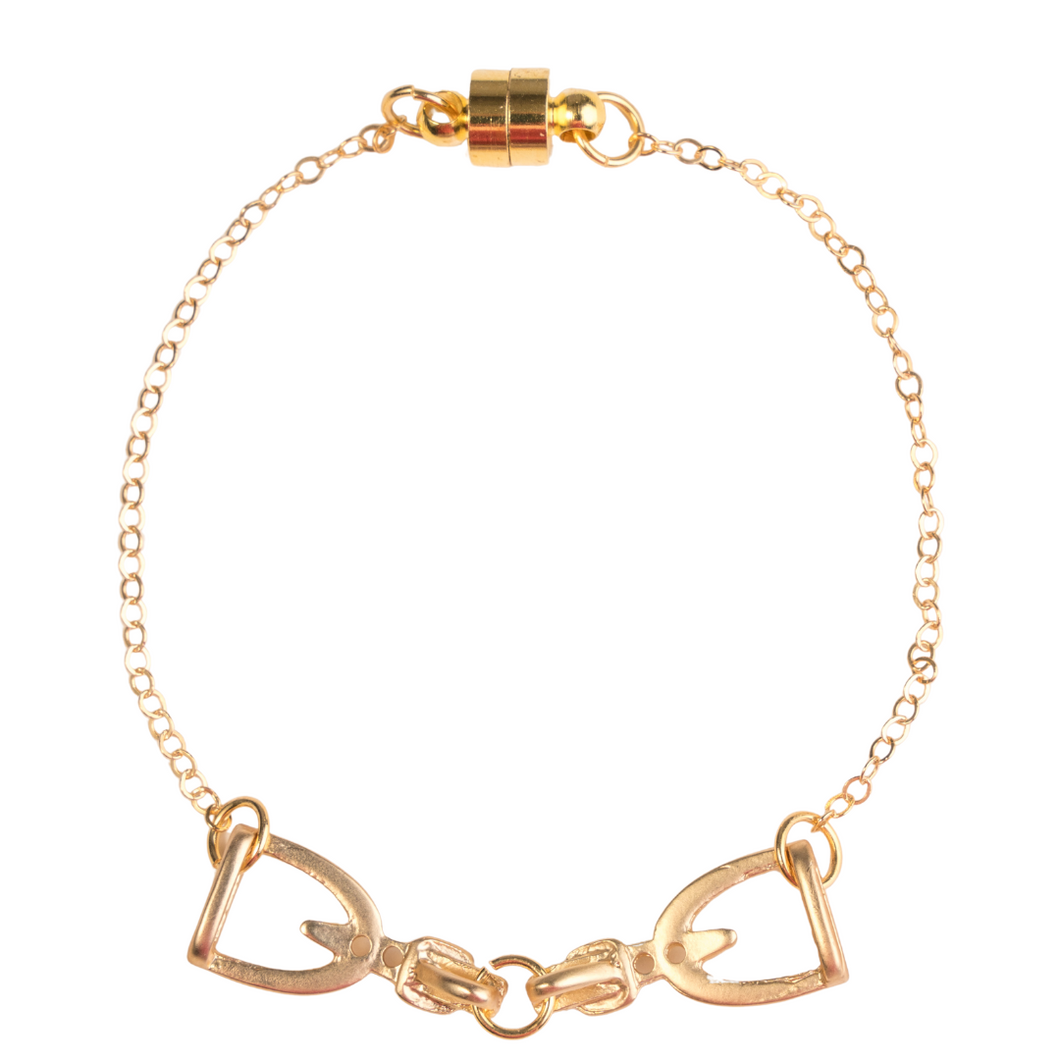 Gold Chain & Stirrup Bracelet