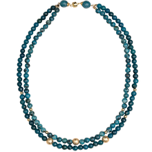 Load image into Gallery viewer, Double Strand Teal Jasper Necklace