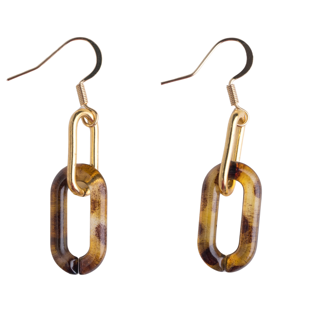 Tortoise inspired link earring – ali & bird jewelry display picture 3