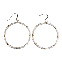 Load image into Gallery viewer, The Noble Collection- silver hoop with gold accent