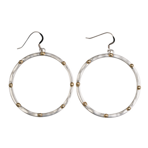 The Noble Collection- silver hoop with gold accent