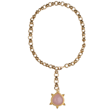 Load image into Gallery viewer, Rose Quartz Cabochon Necklace