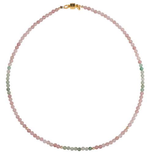 Pink & Green Agate Choker