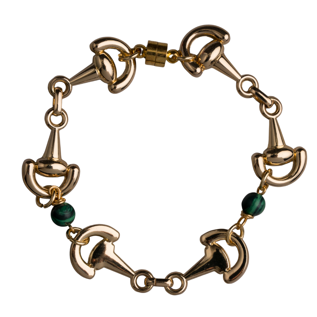 The Derby Collection (Snaffle Bit) - Moss Agate