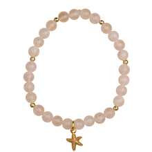 Load image into Gallery viewer, Moonstone and Starfish Charm Bracelet