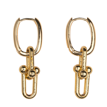 Load image into Gallery viewer, Gold Horsebit Earring