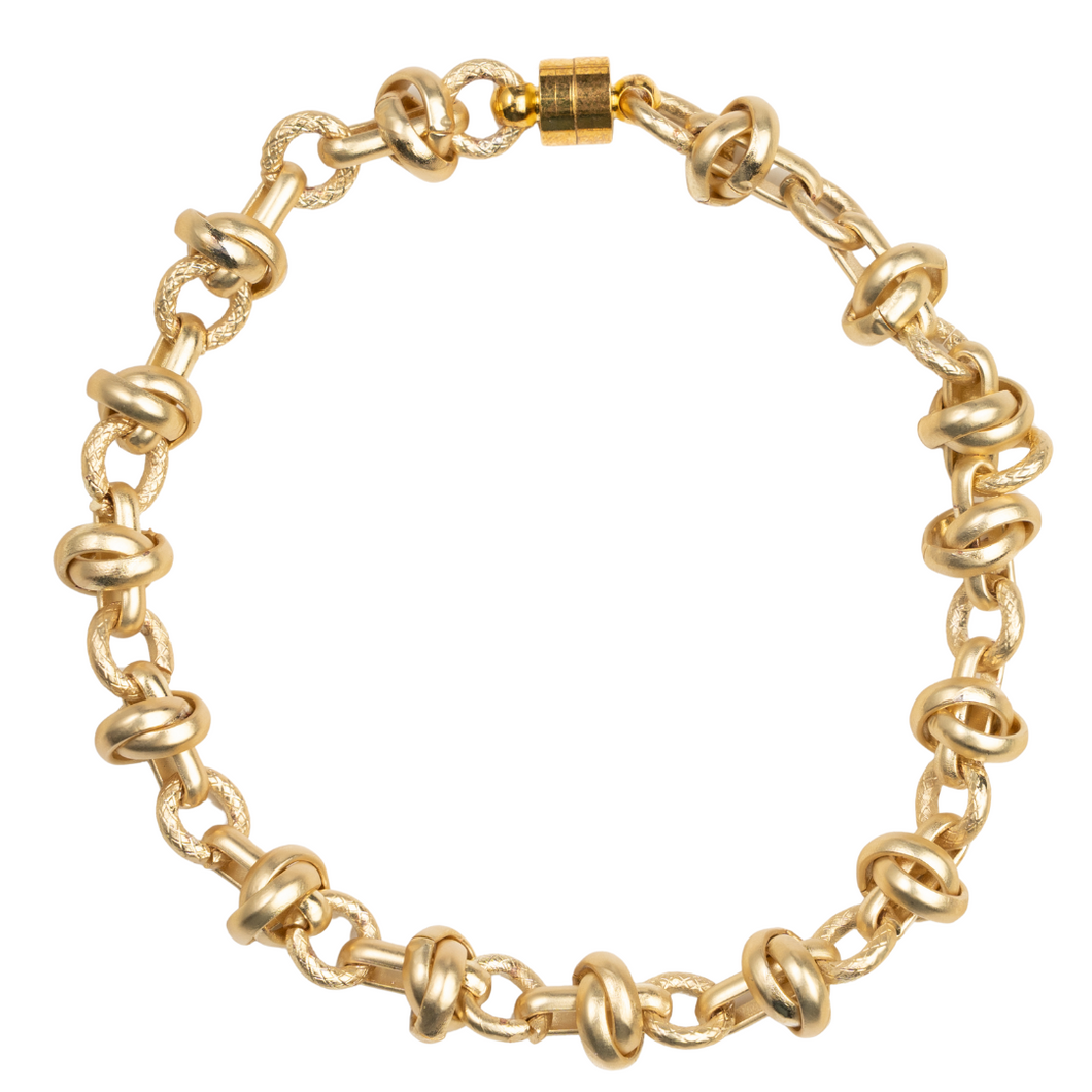 Gold Knot Chain Bracelet