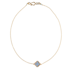 Load image into Gallery viewer, Blue Clover Gold Chain