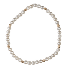 Load image into Gallery viewer, Shiny Shell Pearl &amp; 14k Gold Ball Bracelet