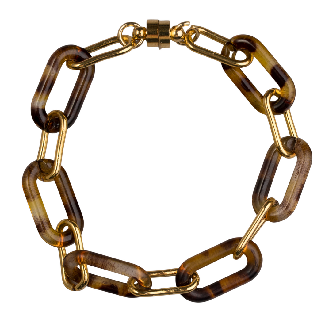 The Tortoise Shell Collection-link bracelet