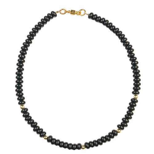 Rondelle Black Necklace