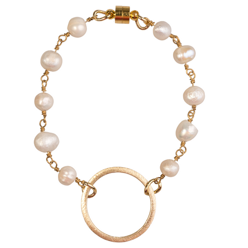 Pearl Chain & Gold Bracelet