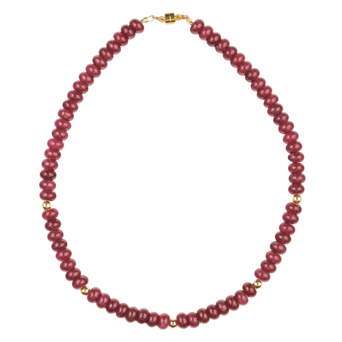 Rondelle Red Necklace