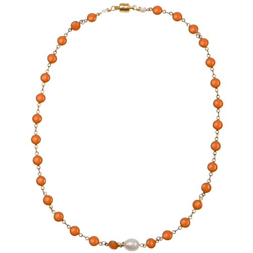 Orange Enamel Choker