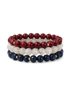 Load image into Gallery viewer, Red, White &amp; Blue Bracelet Set