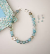 Load image into Gallery viewer, Ocean Agate, Baroque Pearl Necklace