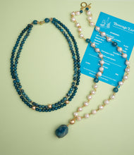 Load image into Gallery viewer, Teal Agate Necklace