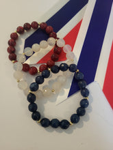 Load image into Gallery viewer, Red, White &amp; Blue Bracelet Set