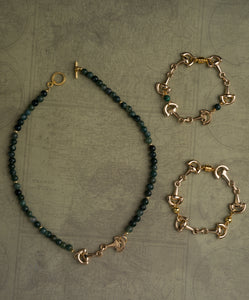 The Derby Collection (Snaffle Bit) - Moss Agate
