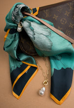 Load image into Gallery viewer, Scarf and Bail Collection - Teal Floral