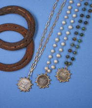 Load image into Gallery viewer, Horse Coin Necklace - Turquoise