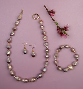 Cherry Pearl: Cherry Baroque Pearl Necklace