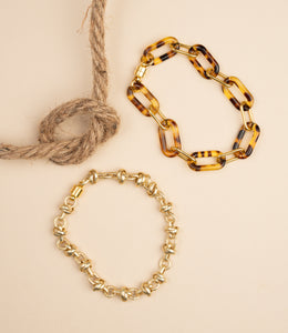Gold Knot Chain Bracelet