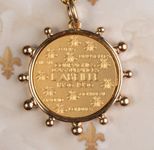 Load image into Gallery viewer, Bee coin necklace