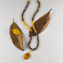 Load image into Gallery viewer, Tiger Eye &amp; Mustard Agate Marco Necklace