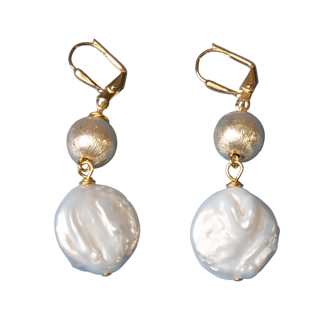 Pearl Coin Earring