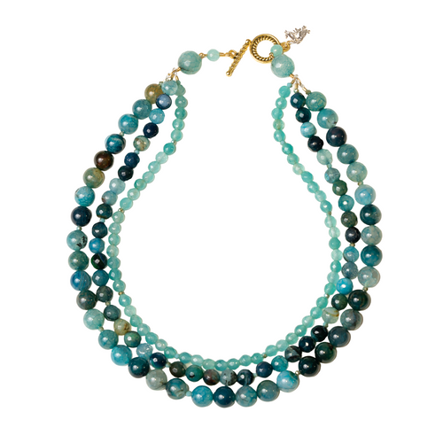 Sea Agate and Aqua Agate Necklace