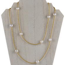 Load image into Gallery viewer, Gold and Freshwater Pearl Henrietta Necklace
