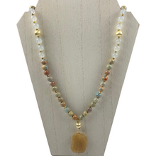 Load image into Gallery viewer, Terra Jasper &amp; Cornflower Agate Marco Necklace