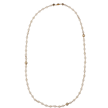 Load image into Gallery viewer, White Enamel, Gold Brushed Ball Necklaces