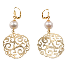 Load image into Gallery viewer, Filigree earrings with Baroque Pearl