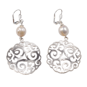 Filigree earrings with Baroque Pearl