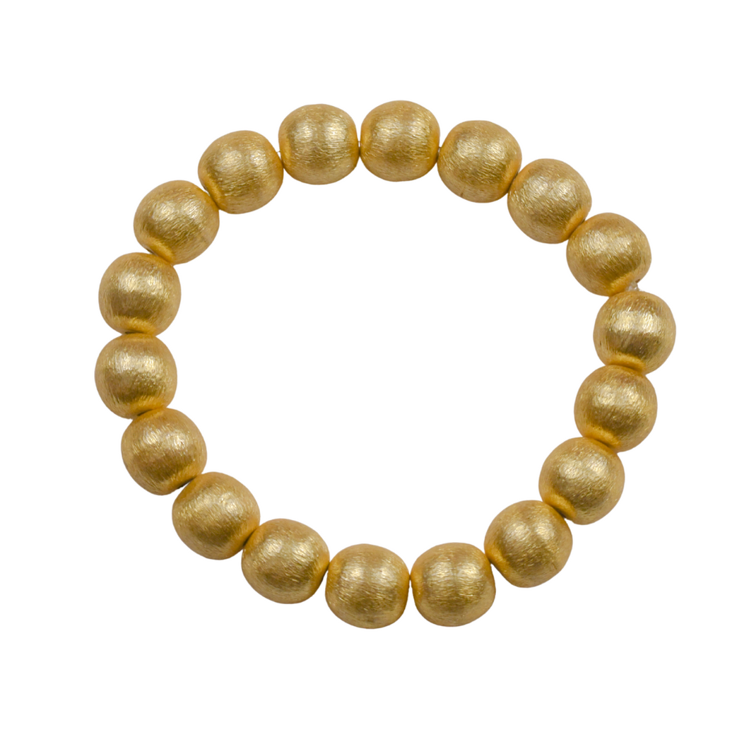 Savannah Brushed Gold & Stone Bracelets