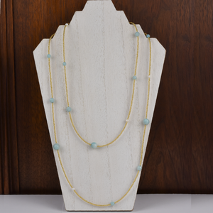 Amazonite Necklace in Gold