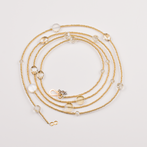 Henrietta Necklace with Champagne Crystals