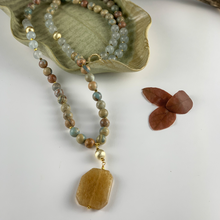 Load image into Gallery viewer, Terra Jasper &amp; Cornflower Agate Marco Necklace