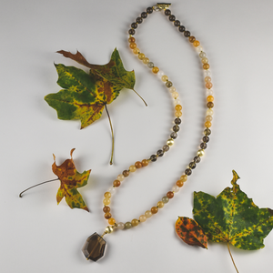 Wheat & Topaz Marco Necklace