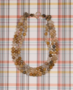 Honey Wheat Agate Necklace