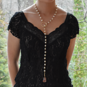 Pearl Lariat - with Interchangeable Pendants