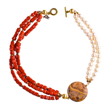 Load image into Gallery viewer, Red Brick Statement Necklace