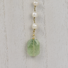 Load image into Gallery viewer, Pearl and Tourmaline Lariat